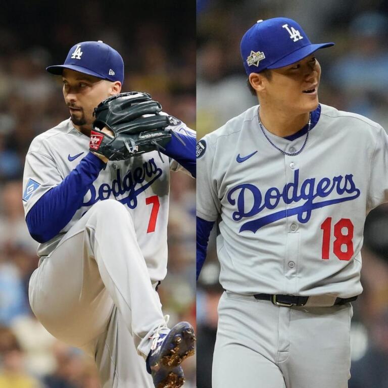 Dodgers anuncian a Blake Snell y Yoshinubo Yamamoto como sus abridores para la Serie Mundial