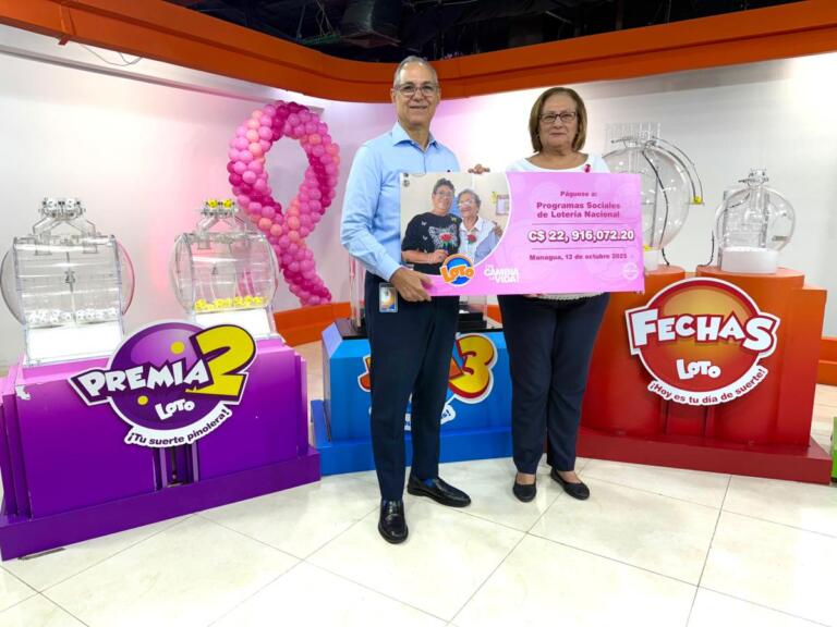 LOTO Nicaragua entrega más de 22 millones de córdobas para programas sociales en octubre