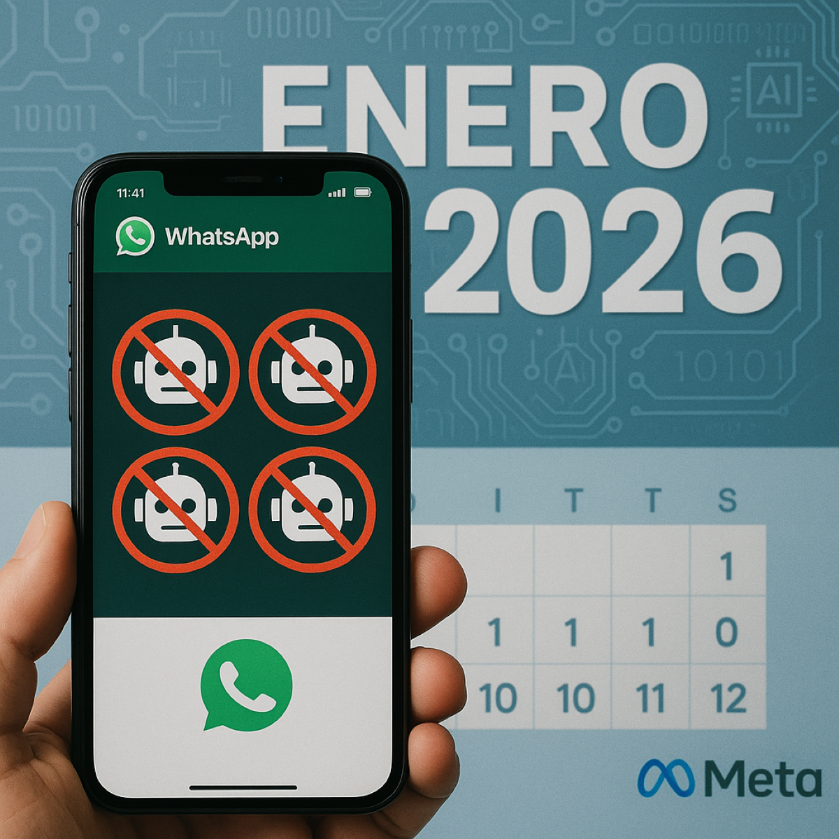 Meta elimina la competencia y solo permitirá su chatbot Meta AI en WhatsApp a partir del próximo año
