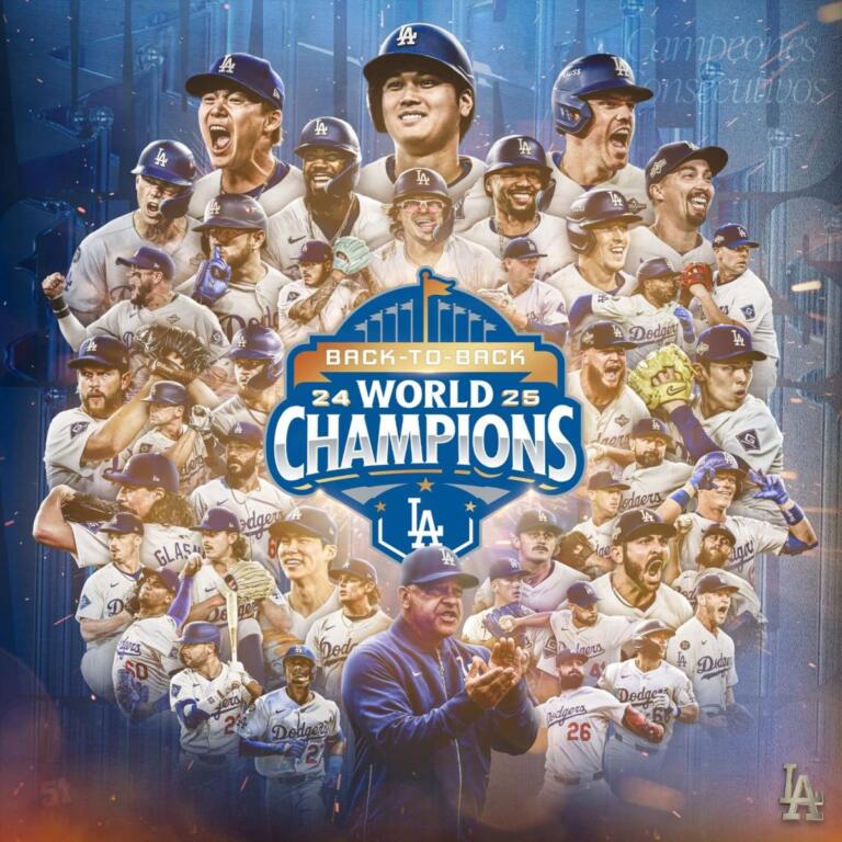 Dodgers de Los Ángeles remontan ante Toronto y se coronan Campeones de Grandes Ligas