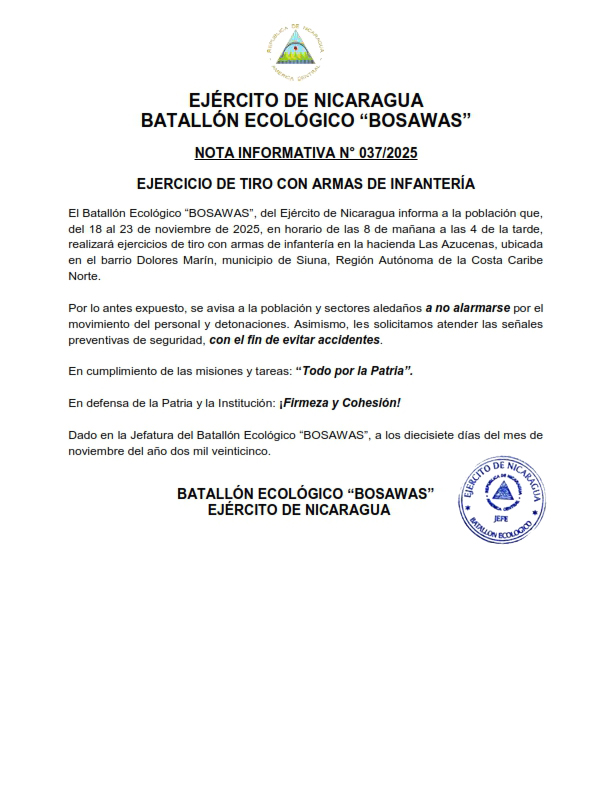 Nota Informativa N° 017/2025