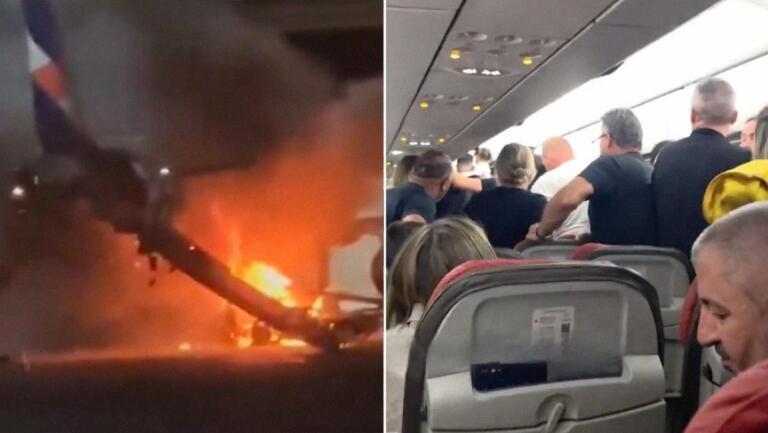 ¡Escenas de terror en Sao Paulo! Incendio en avión LATAM obliga a evacuación con toboganes