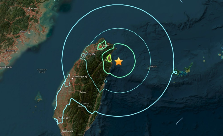 Fuerte sismo de 6,6 sacude a Taiwán