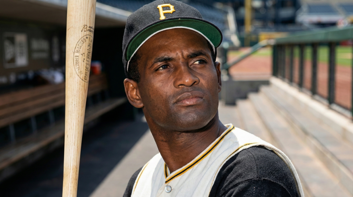 Roberto Clemente: 53 años de su legado eterno. Imagen mejorada con IA