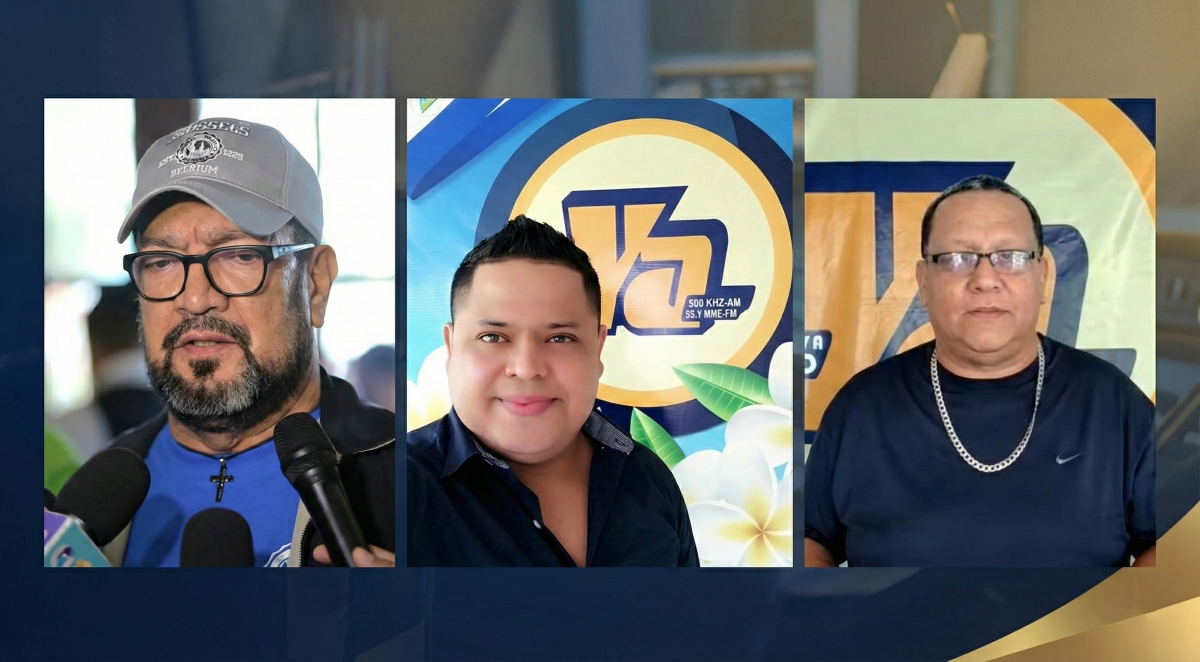 Dennis Schwartz Galo, Bismarck García y Hugo Flores de La Nueva Radio YA