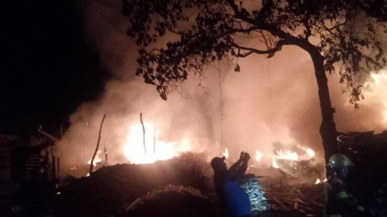 Incendio causa pérdidas millonarias en venta de madera y fábrica de polines en Sabana Grande
