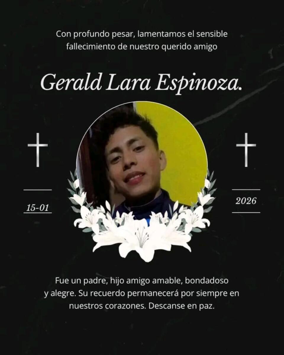Gerald Antonio Lara Espinoza, de 24 años,