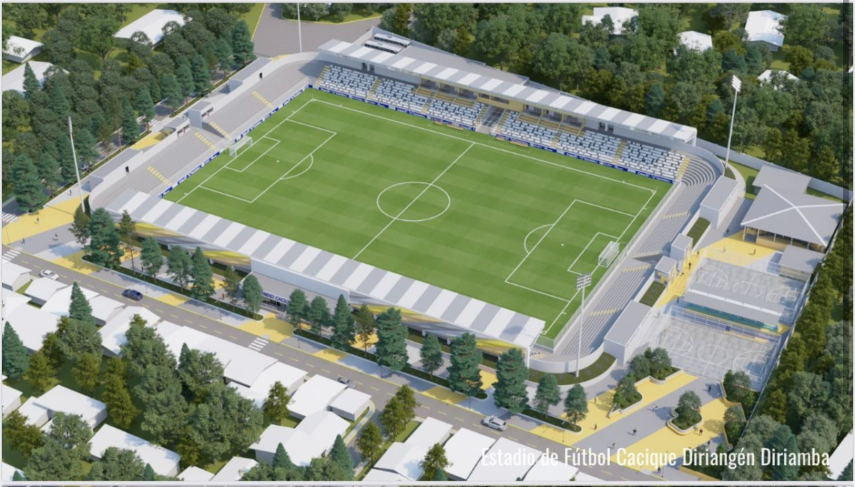 Remodelación del estadio Cacique Diriangén en Diriamba