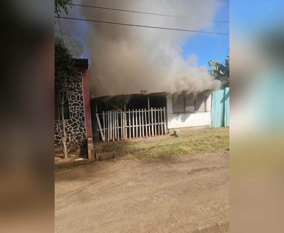 Incendio en Ciudad Sandino deja graves daños materiales