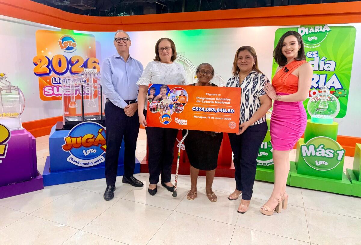 Loto Nicaragua aportó 223 millones a programas sociales en 2025