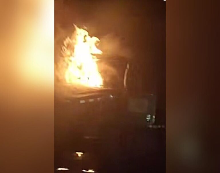 Malpaisillo: Incendio convierte en latas retorcidas cabezal que transportaba caña