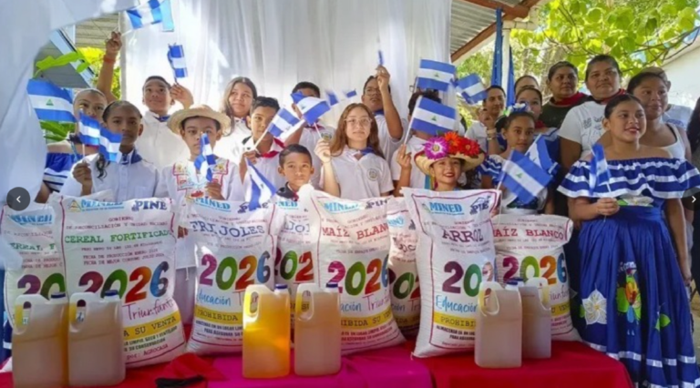 Gobierno garantiza Merienda Escolar para inicio del ciclo escolar 2026 en Nicaragua