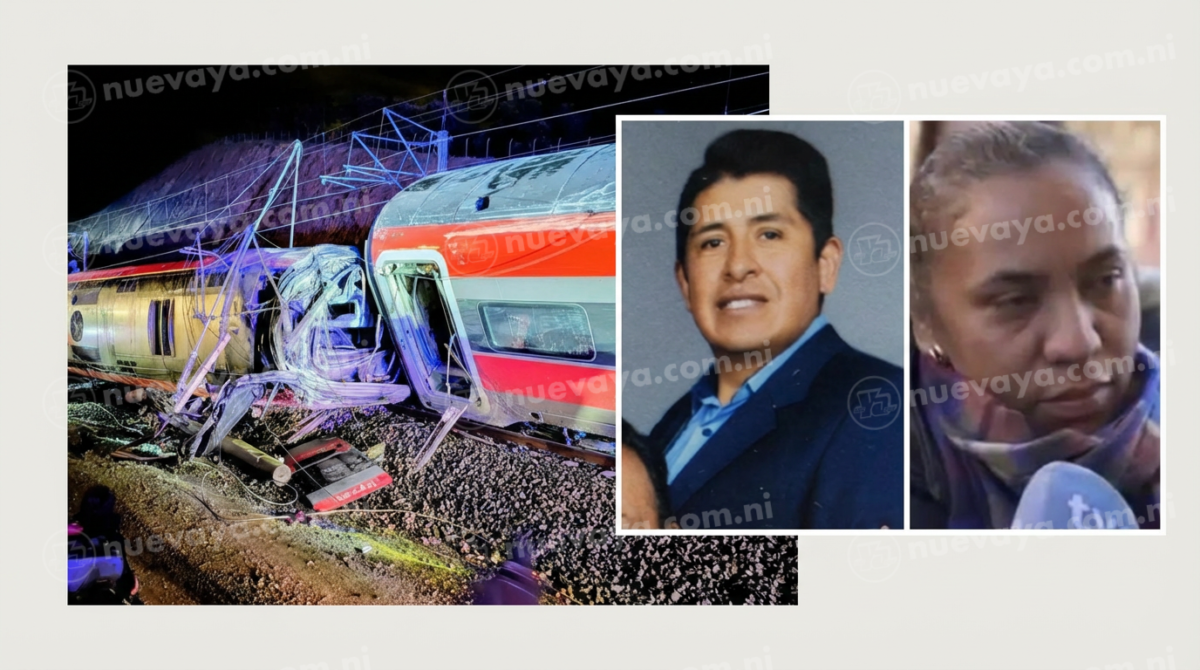 Una nicaragüense busca a su esposo tras el trágico choque de trenes en España