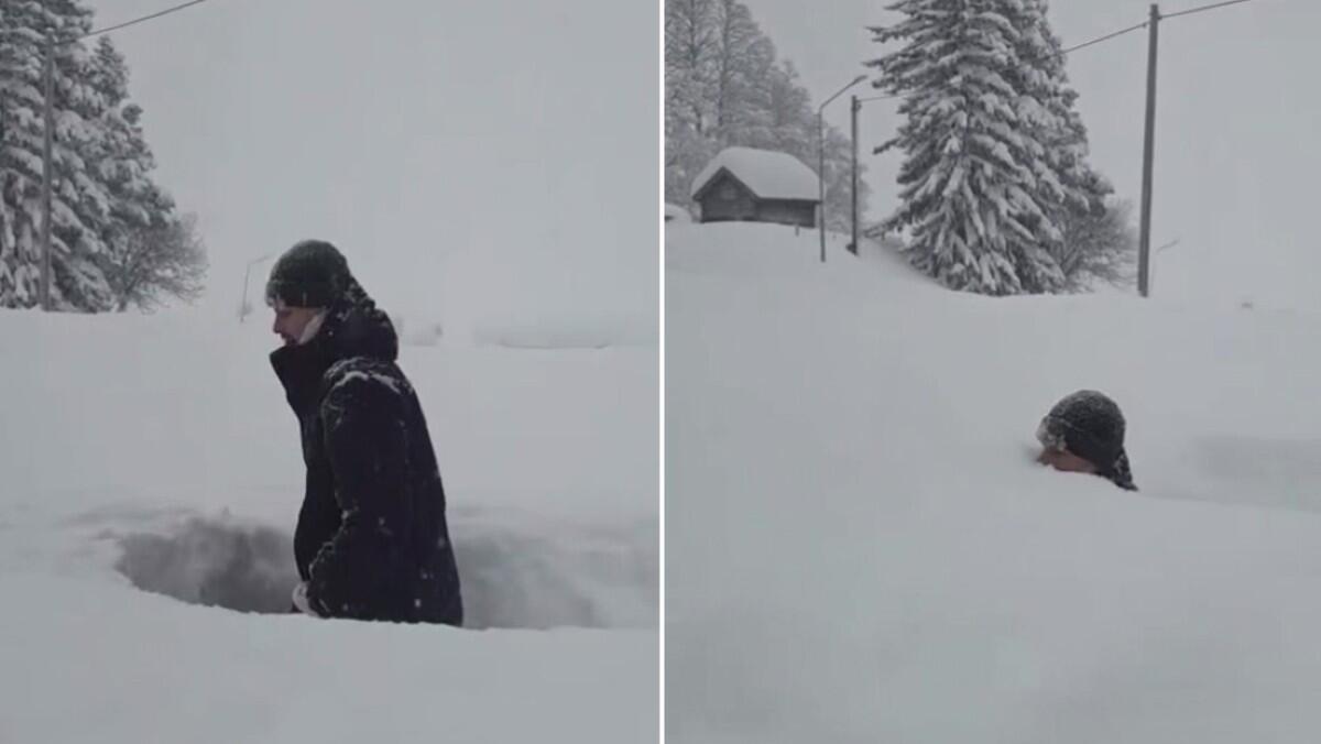 Tormenta histórica la nieve que sepulta a los suecos