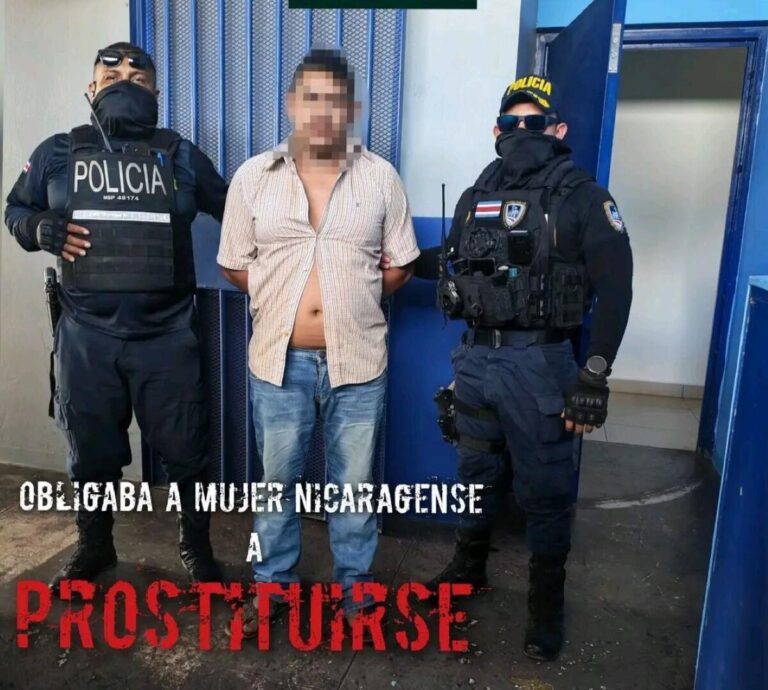 Apresan a nicaragüense que prostituía a pinolera en Costa Rica tras engañarla con falso empleo