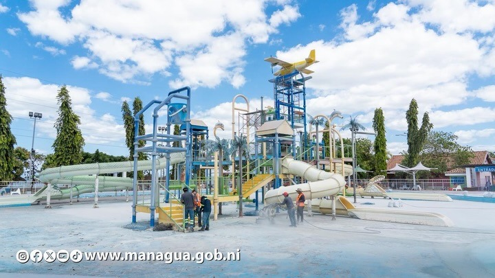 Parque Acuático del Paseo Xolotlán es embellecido para este verano