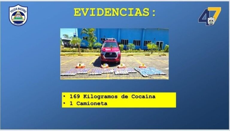 Policía Nacional incauta 169 kilos de cocaína en San Juan del Sur