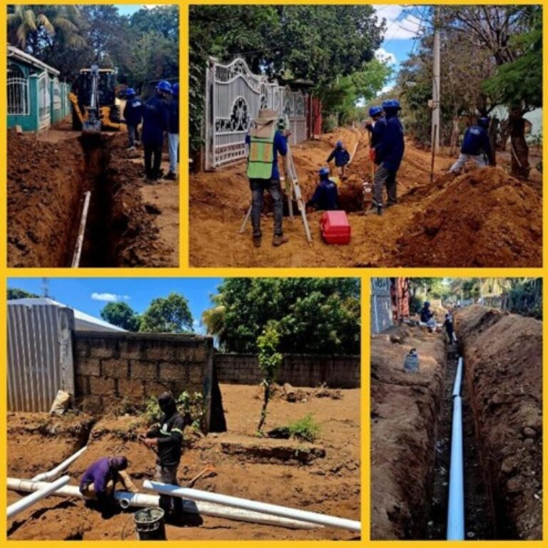 ENACAL avanza en ampliación de alcantarillado sanitario en San Rafael del Sur