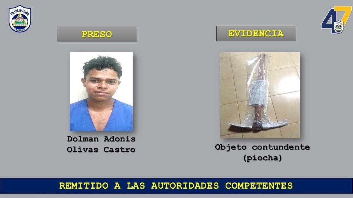 Capturan asesino Siuna: Dolman Olivas mató con piocha a joven