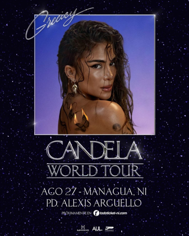 Cantante colombiana Greeicy se presentará en managua con su “Candela world tour”