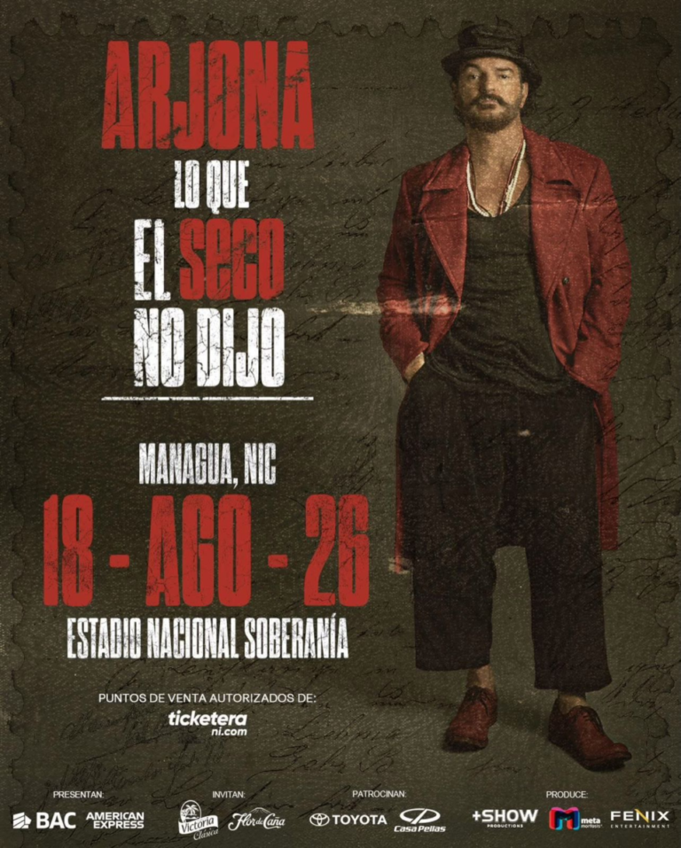 Ricardo Arjona regresa a Nicaragua con su gira “Lo que el seco no dijo”