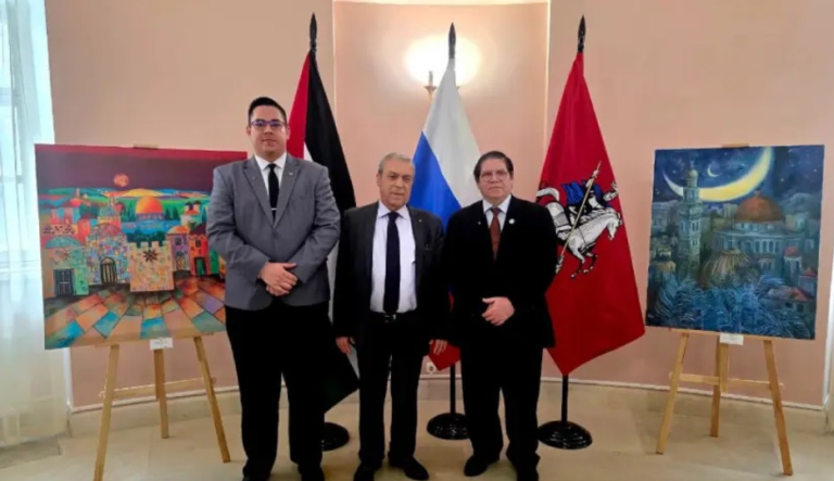 Nicaragua reafirma solidaridad con el pueblo palestino en exposición artística en Moscú