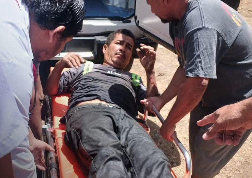 Juan Leiva, de 51 años, resultó lesionado