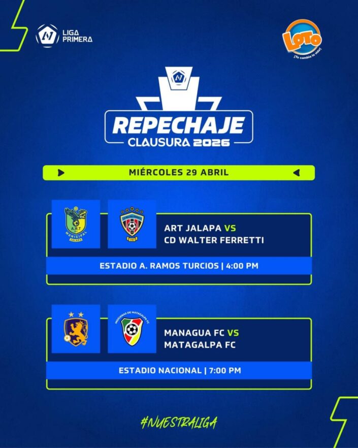 ¡No te pierdas la acción del repechaje de la Liga Primera Clausura 2026! Dos emocionantes partidos te esperan este Miércoles 29 de Abril.