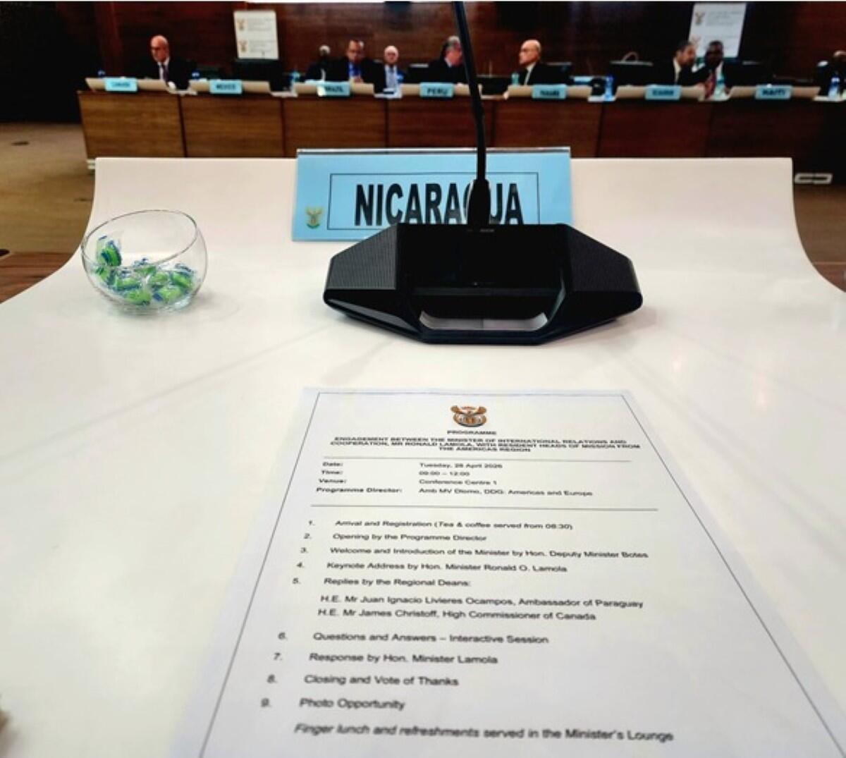 Nicaragua en Pretoria: BRICS, ONU y apoyo a Cuba