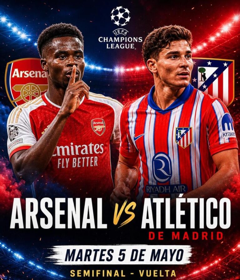Arsenal y Atlético de Madrid definen primer clasificado a final de la Champions