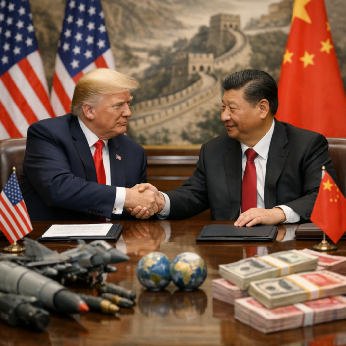 Donald Trump y Xi Jinping, generada por IA