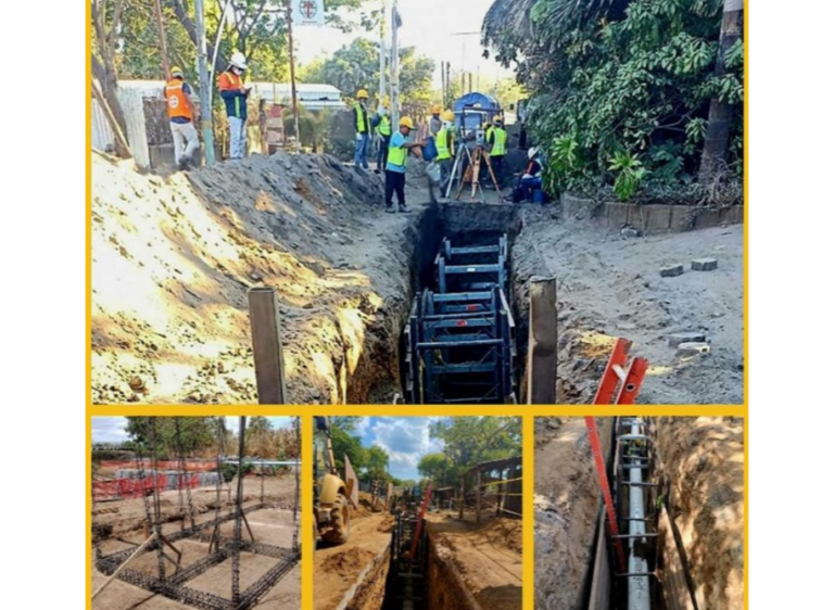 Avanza en un 34% la construcción de grandes colectadoras sanitarias en Managua