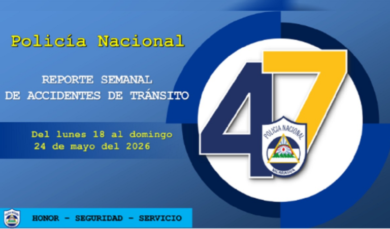 Policia Nacional reporta disminución de fatalidades viales en Nicaragua, en la última semana