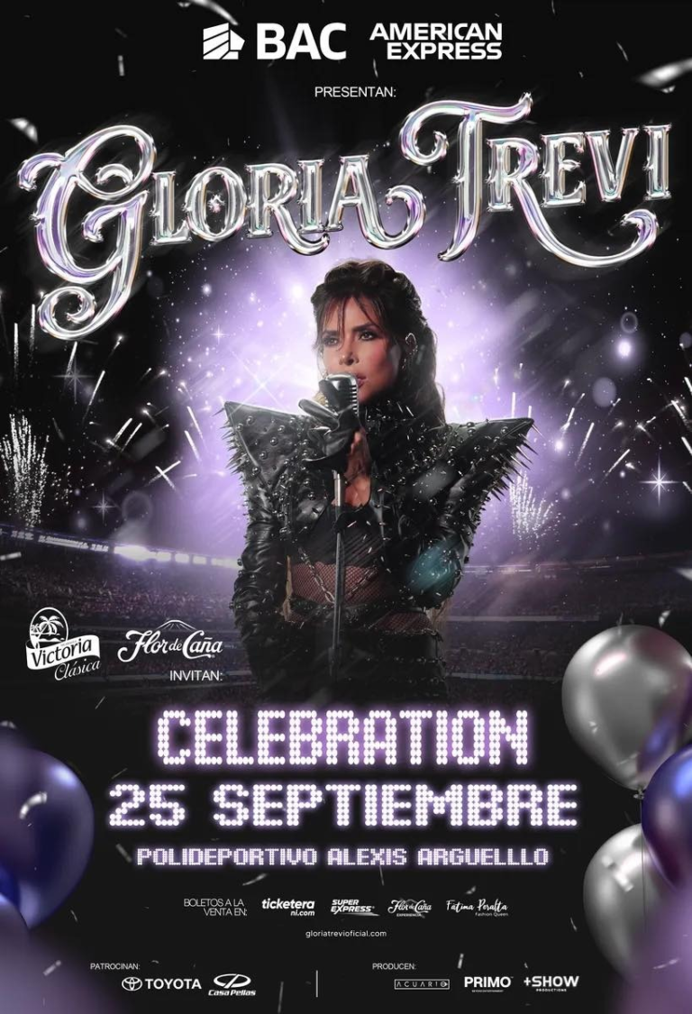 Gloria Trevi confirma concierto en nicaragua como inicio de su gira por Centroamérica 2026