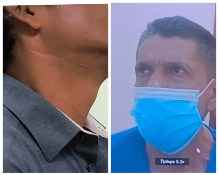 Sigue en el banquillo vigilante que escapó de matar a hombre de un machetazo en el cuello