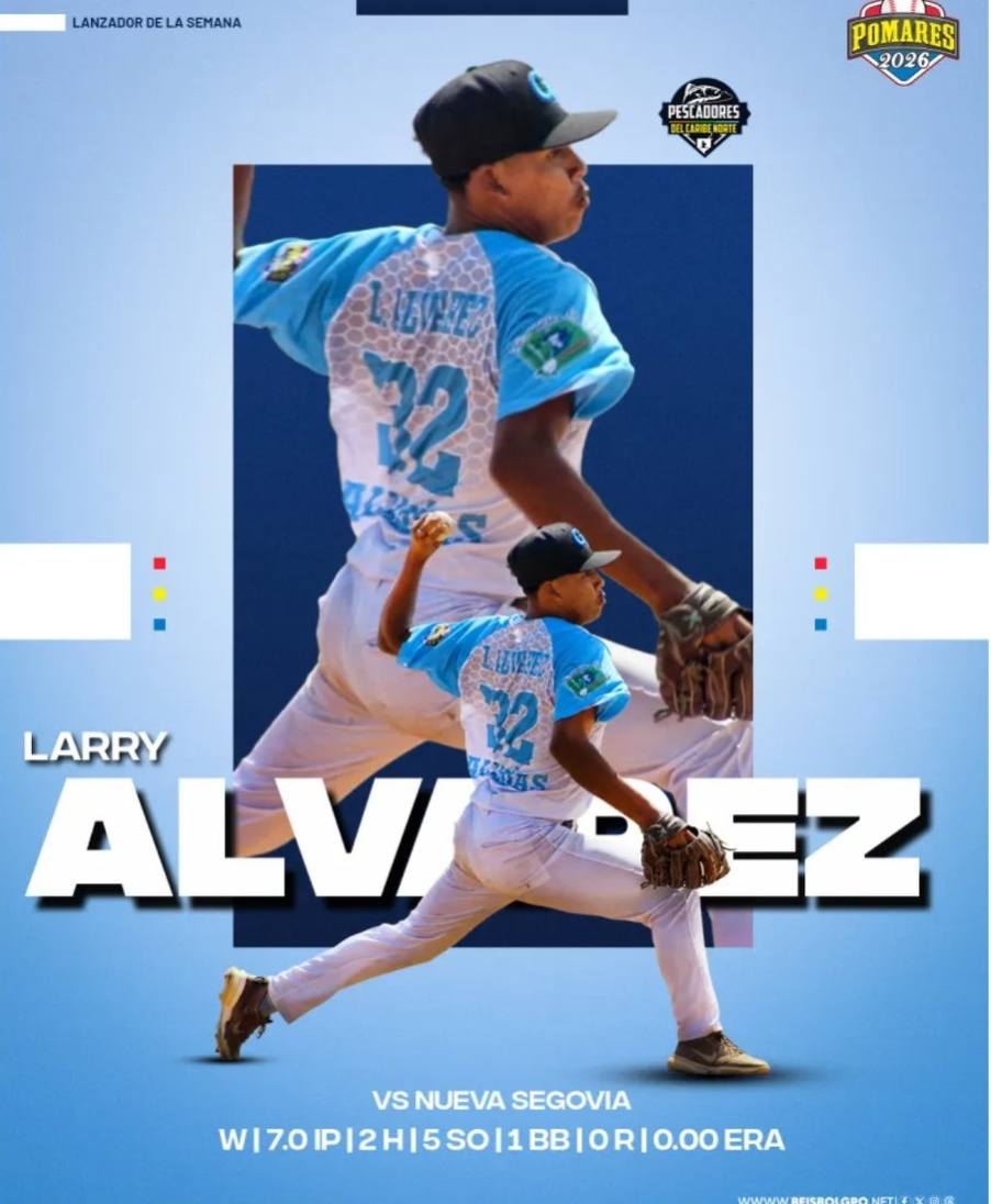 Larry Álvarez, lanzador destacado.