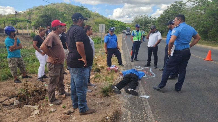 Desconocido muere con el rostro desfigurado tras ser atropellado en Palacagüina