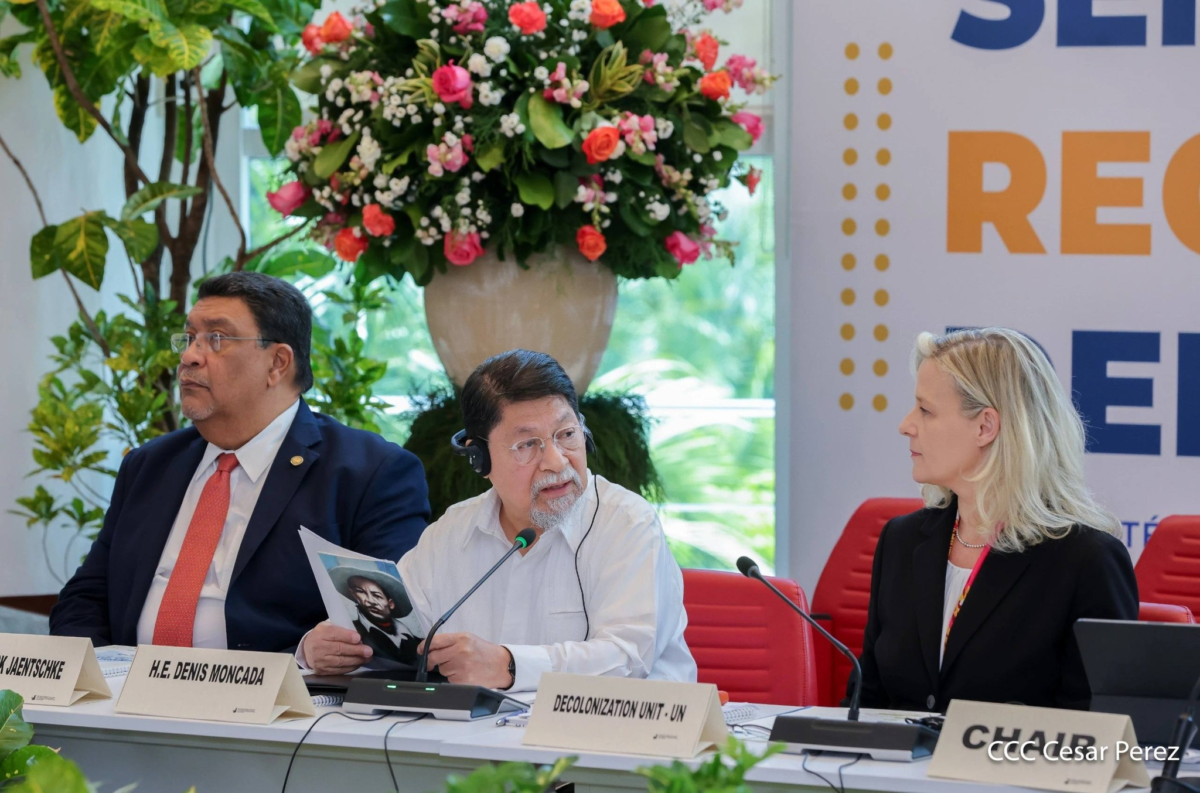 El compañero Denis Moncada, Co-Canciller de Nicaragua