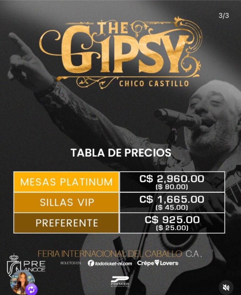 Chico Castillo de Gipsy Kings llega con “The Gipsy” a la Feria Internacional del Caballo