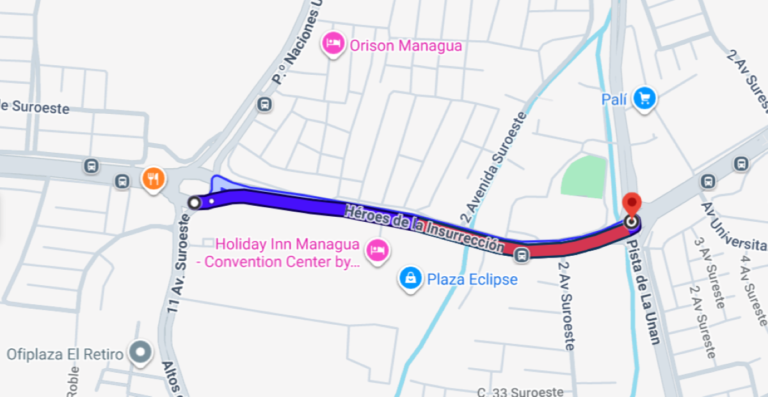 Tramo de Pista Héroes y Mártires cerrado temporalmente este domingo