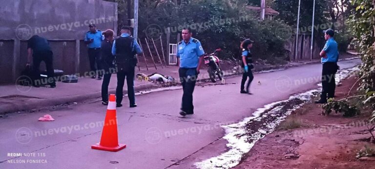 Motorizado fallece instantáneamente al accidentarse reparto El Aguacate, Jinotepe
