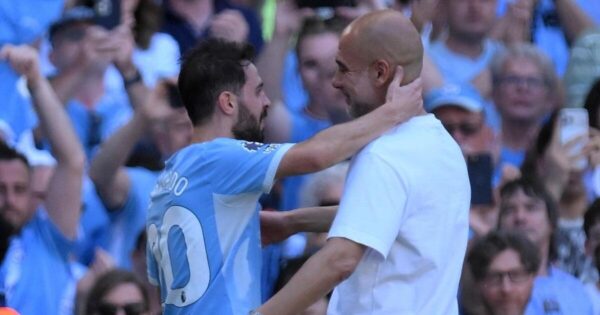 Pep Guardiola y Bernardo Silva ponen fin a su etapa con el Manchester City de Inglaterra