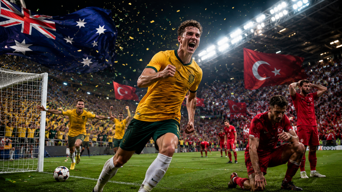 Australia 2-0 Turquía en Mundial 2026 Grupo D