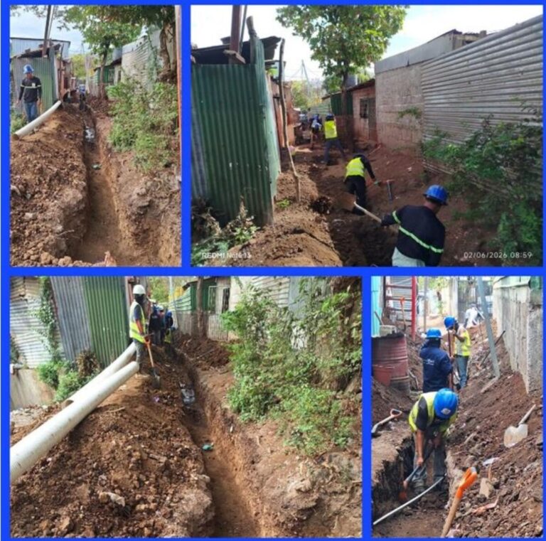 Avanza proyecto de alcantarillado sanitario en el Barrio La Primavera de Managua