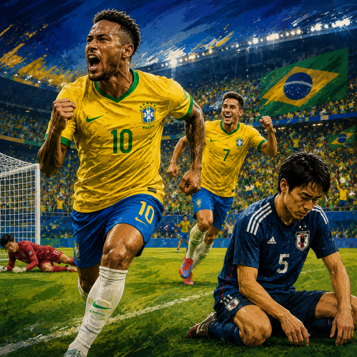 Brasil con sufrimiento incluido doblega a Japón y avanzan a Octavos