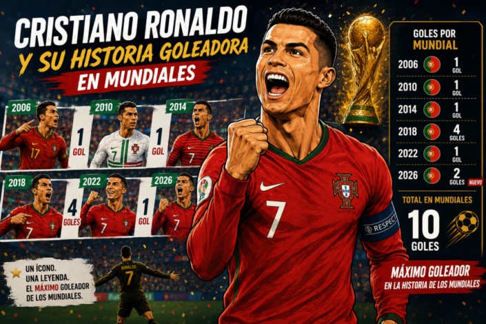Cristiano Ronaldo máximo goleador mundialista de Portugal