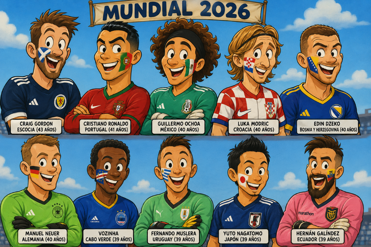 Mundial 2026: Jugadores veteranos caricaturizados