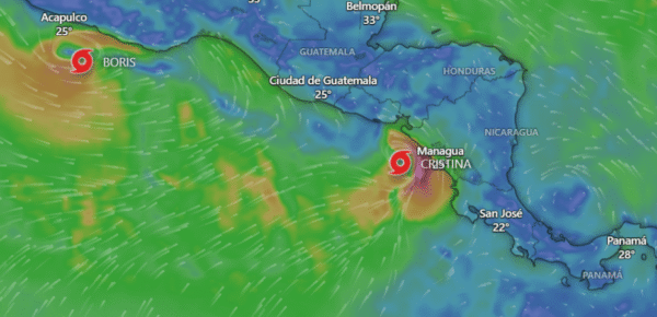 Tormenta Tropical Cristina se forma frente a Nicaragua