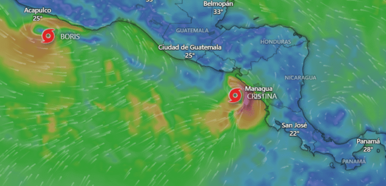 Tormenta Tropical Cristina se forma frente a Nicaragua