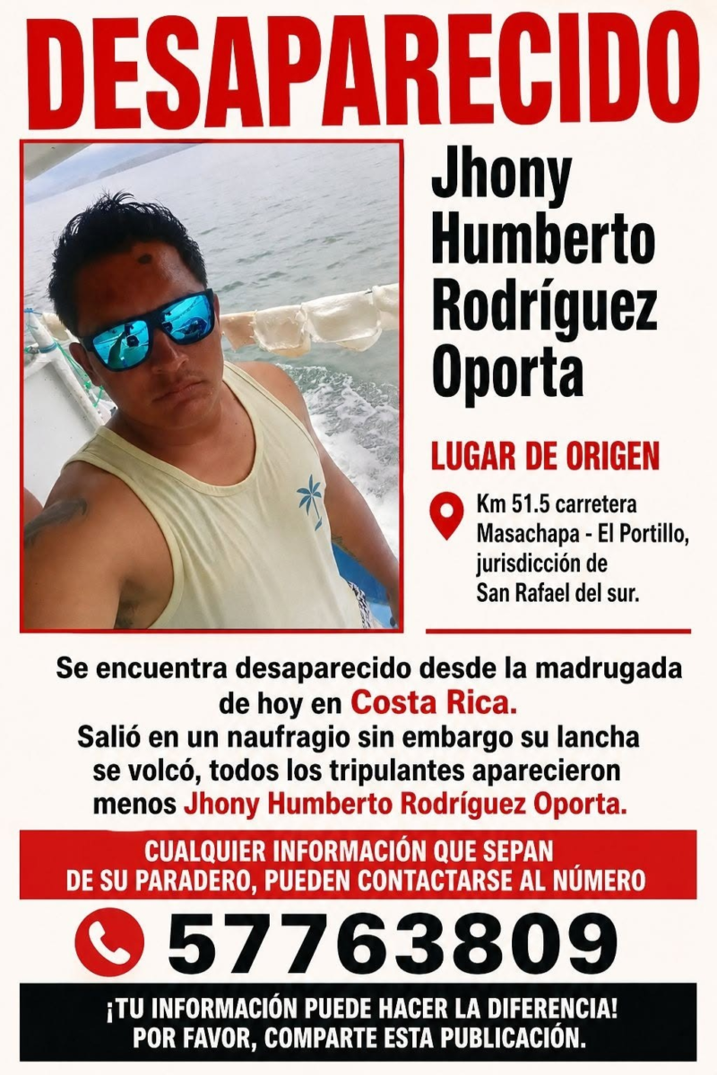 Cartel de persona desaparecida